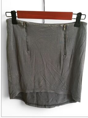 POL High Low Mineral Washed Skirt